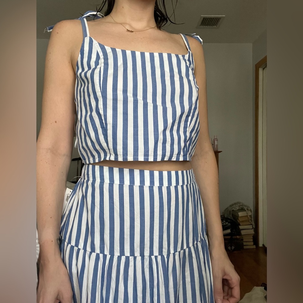 Old Navy Blue and White Striped Set